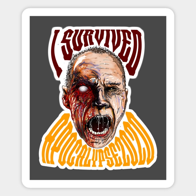 I Survived Apocalypse 2020 Magnet by Harley Warren